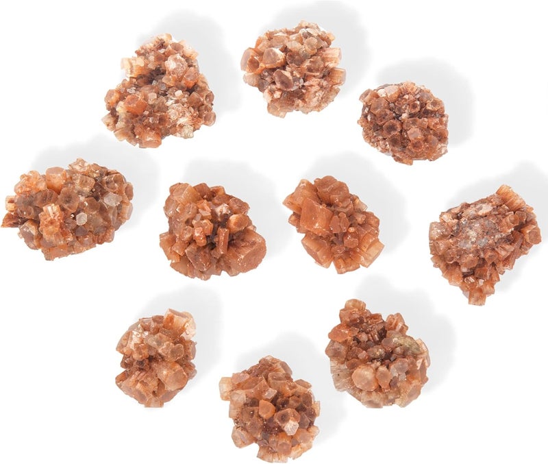 JIC Gem 10 pcs Natural Aragonite Crystal Cluster Healing Quartz Crystal Cluster Irregular Home Decoration Specimen Figurine 2-3cm - Image 1